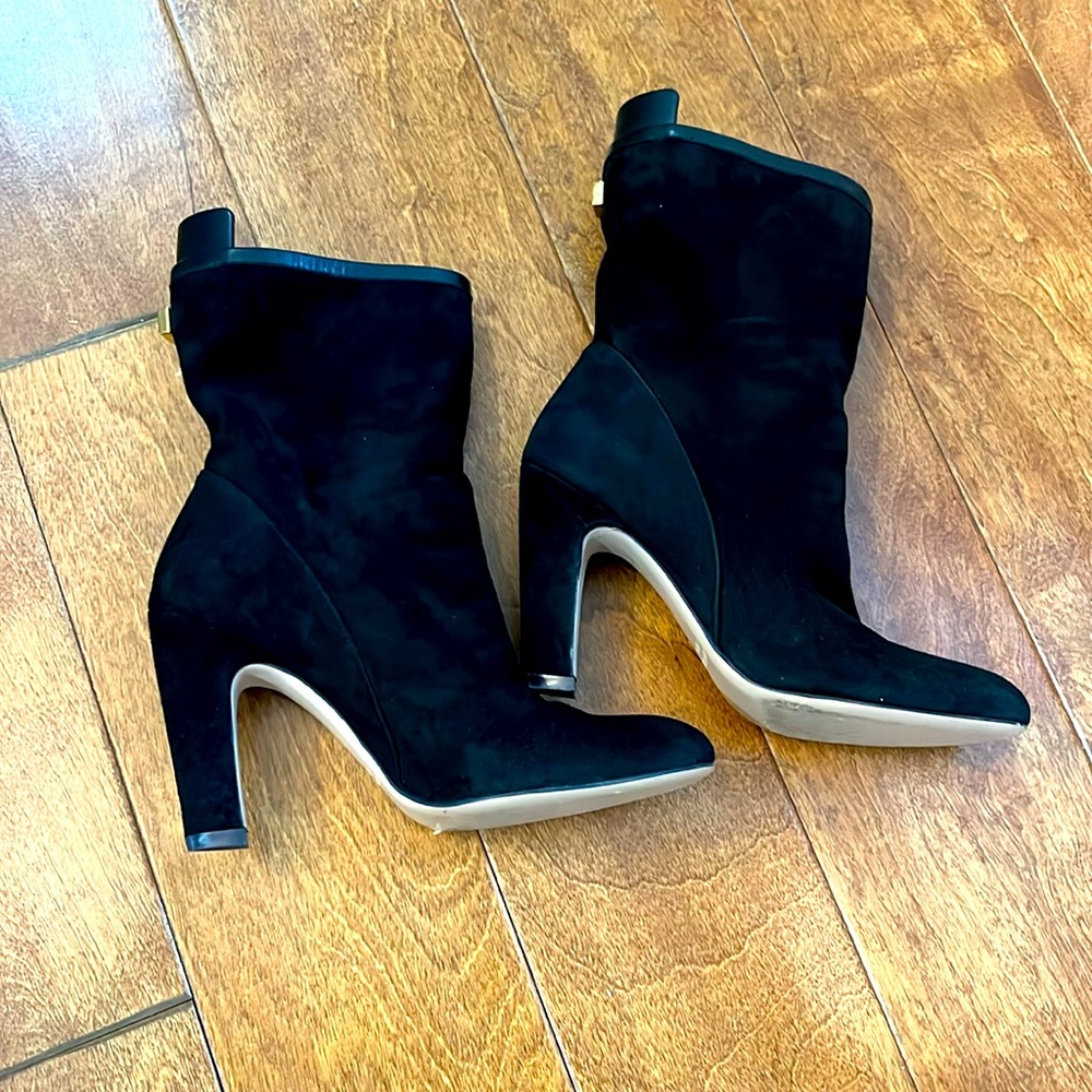 Stuart Weitzman Black Suede Booties
